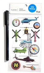 Helicopter Stickers Scrapbooking Card Journal Planner Recollections
