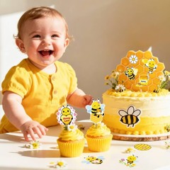 200Pcs Bee Stickers – Cute Water Bottle Stickers Waterproof Vinyl Bee Sticker…