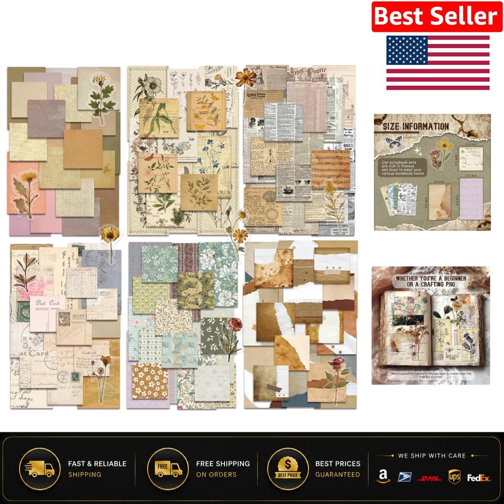 450 PCS Vintage Scrapbook Supplies Junk Journal Supplies, Scrapbook Supplies …