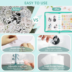 Sticker Organizer Binder Sticker Storage Album A5 Sticker Book Collecting Album