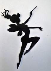 Fairies #2 Fairy Intricate Paper Die Cut Embellishments scrapbooking 9 pc Black