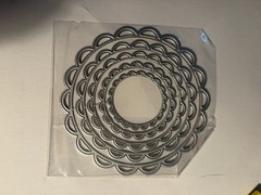 Metal Silver Set Of 3 Die Cuts. Heart, Square And Circle Shapes 22 Die Cuts. New