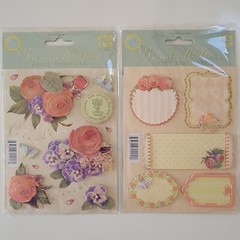 K & Co. ~2 packs ~Brenda Walton~ Grand Adhesions~ FLORA BELLA~ Scrapbooking~ NEW