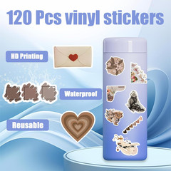 120Pcs Vintage Stickers, Waterproof Scrapbook Aesthetic Sticker for Daily