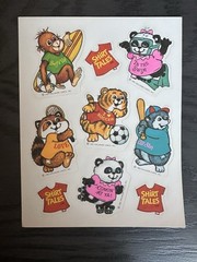 3 sheets Vintage Shirt Tales Stickers 1984 Hallmark