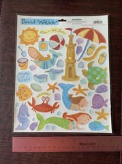 New David Walker Scrapbooking Stickers – Fun in the Sun