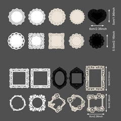 40 Pcs Vintage Scrapbooking Supplies Lace Scrapbook Paper Scrapbook