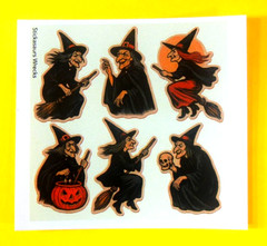 Vintage Style Halloween Witches Mini Sticker Sheet Style 2