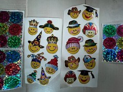 Vintage Medibadge Doctors Office Reward Sticker Smile Sparkles Smiley Face +