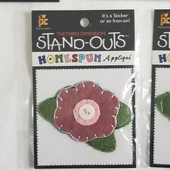 NEW Lot 7 Stand Outs Sticker Applique Iron On Flowers Bee Summer -C