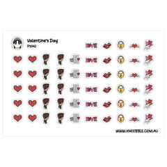Valentine’s Day Planner Stickers – Heart Shaped Decorative Labels for Romance