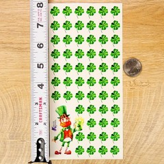 Violette Stickers – Mini Shamrocks – 1 Four Leaf Clover Sticker Sheet – Planners
