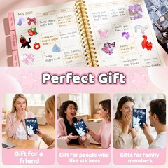 990Pcs Cute Scrapbook Stickers Travel Y2k Japanese Sticker Book for Adult Kaw…
