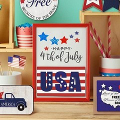 Patriotic Stickers, 900 PCS 4Th of July Stickers, 10 Sheets Red White Blue Glitt
