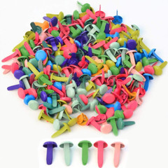 500 PCS Paper Fasteners, Brass Plated Scrapbooking Brads round Metal Brads with