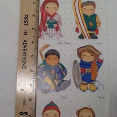 Winter Boys Dimple Street Gang SCRAPBOOKING Stickers by Tie Me To The Moon A67