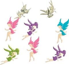 Eyelet Outlet Shape Brads 12/Pkg Fairy