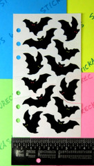 Black Bats Red & Yellow Eyes Stickopotamus Cut Sticker Sheet
