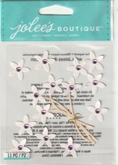 Jolee’s Boutique 3D Stickers Violet Jeweled Flowers 53256 FREE SHIPPING! FAST!!
