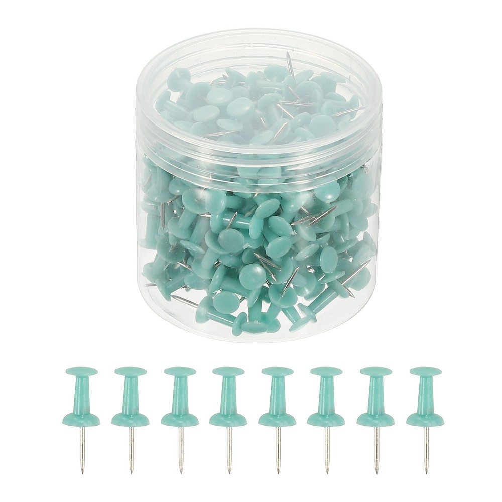 Push Pins, Plastic Head Steel Point Thumb Tacks, 200Pcs, Green