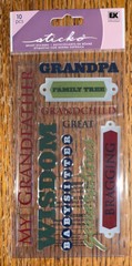 Sticko Clear Grandpa Grandfather Grandchild Wisdom Babysitter Scrapbook Sticker