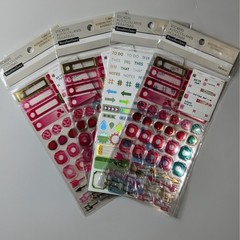 Recollections Planner Stickers Lot 4 Packs Epoxy Holographic Foil 138pc Each