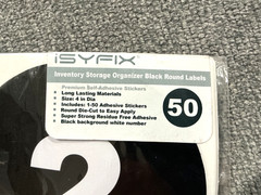 (LOT OF 2) iSYFIX Black Consecutive Number Stickers *1 to 50 *4-inch, Vinyl