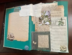 Handmade Botanical Junk Journal Vintage Hardback Repurposed Altered Book Gift