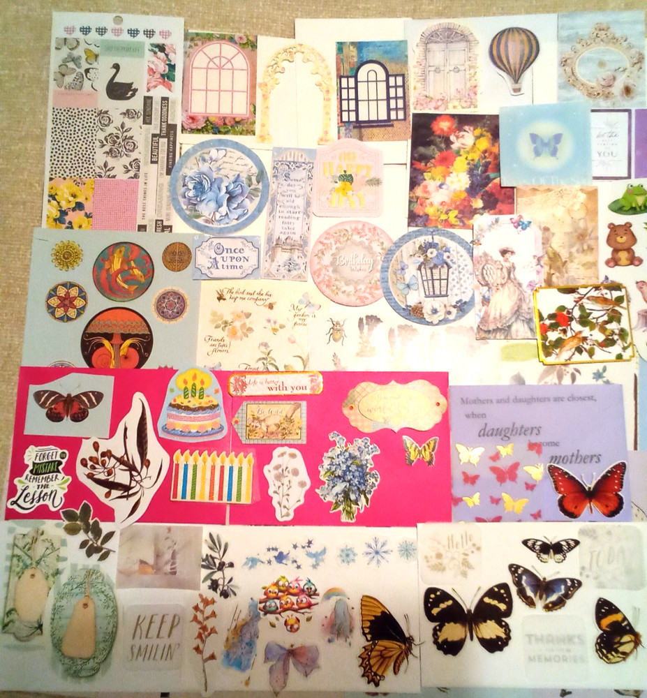 Cardmaking/Collage Supplies, 200 Pieces