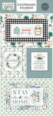 GATHER AT HOME (3) 6″x13″ CHIPBOARD SET Carta Bella Accents Phrases Frames