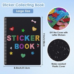 Large Reusable Sticker Book Collecting Album, 8.5×11 Inch Sticker Storage Col…