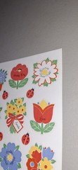 vintage Stickers,Hallmark Beautiful Flowers With Sayings 1 Sheet