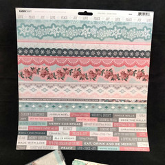 Kaiser Crafts SILVER BELLS & CHRISTMAS WISHES 12 x 12 Papers Ephemera Stickers