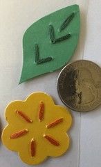 PRIMARY SHAPE STITCHERS Dimensional Stickers(9pc) Butterflies•Flower•Card Making