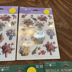 Scented Stickers Vtg Stickers Fall Flowers Floral Lot Of 5 Packs 4 New 1 Open