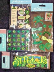 Jolee’s Boutique Stickers ST PATRICKS DAY IRISH CLOVER IRELAND – YOU PICK – NEW