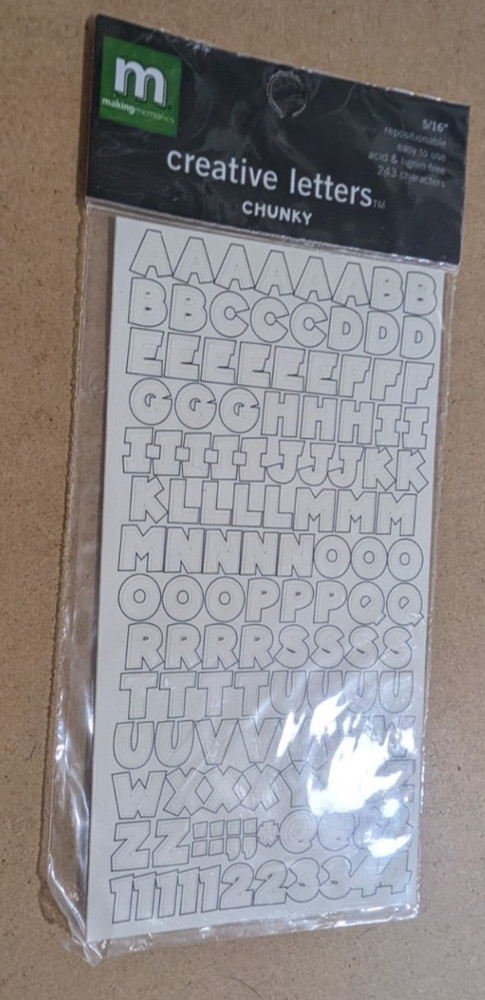 Making Memories Creative Letter 5/16 » chunky spotlight #25199 604062251990 New