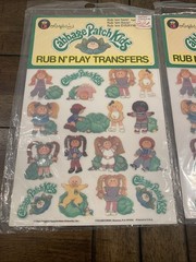 Colorforms Cabbage Patch Kids Rub N’ Play Transfers and Puffy Stick-Ons – 1983