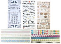Vintage Lot 90s Me & My Big Ideas Scrapbook Stickers Glitter Borders 24 sheets