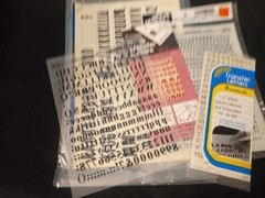 Lot of 35 Transfer Various Font Style & Size Letters