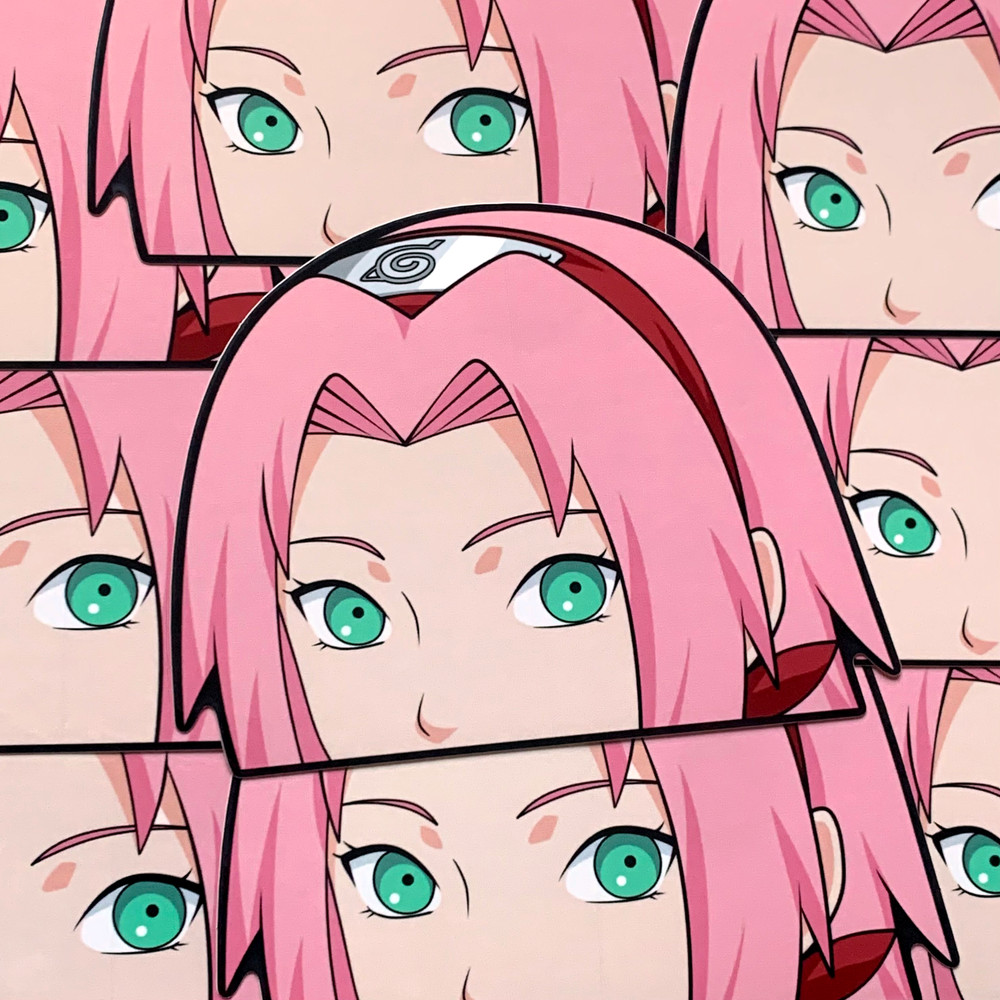 SAKURA PEEKER DECAL NARUTO SHIPPUDEN ANIME CAR STICKER DECAL