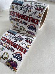 Gymnastics Sticker ROLL NRN Designs Scrapbook Stickers Floor, Beam, Bars, Vault
