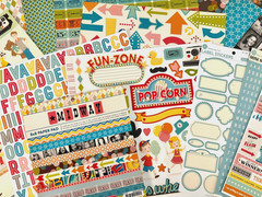 October Afternoon Midway Scrapbook Kit 1 2012 Rare Vintage Carnival Lot (76)