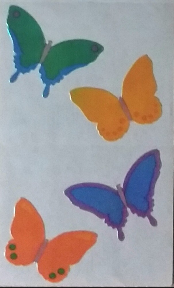 Mrs Grossman BUTTERFLIES OPAL 2000 Stickers yellow blue green purple