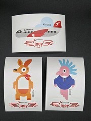 Lot of 7 Qantas Airways Joey Club Stickers Australia Airline