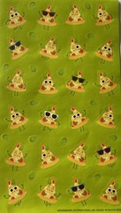 HAPPY PIZZA MAN“Pizza Scented” Stickers(39pc)Greenbrier•Food •Party•Toppings•
