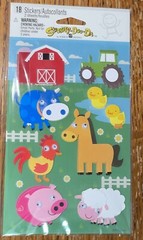 American Greetings Stickety Doo-Da Farm ANIMAL Barn🚜🐑🐄chicken🐴chick Googly👁