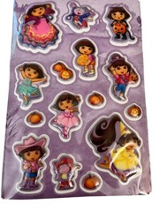 2 Dora The Explorer Puffy Sticker Sheets 2008 Stickety Doo Da Halloween Pumpkins