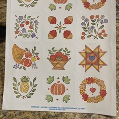 New Vintage Current, Inc Autumn Fall Asst Seals Stickers Acorn Wreath Pumpkin