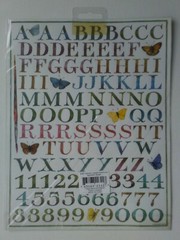 Nature’s Garden M Bastin Acid & Lignin Free  Alphabet Letters & Numbers Stickers
